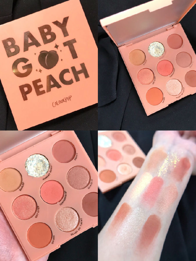 卡乐泡泡colourpop baby got peach桃子盘试色测评最新