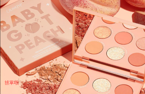 卡乐泡泡colourpop baby got peach桃子盘试色测评最新