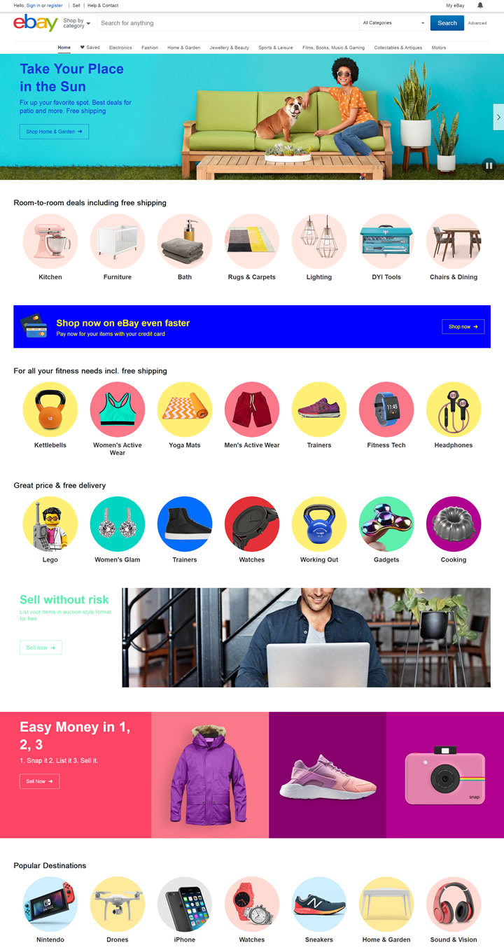 eBay爱尔兰站：eBay.ie_欧洲购物网站_折扣快报_返券网